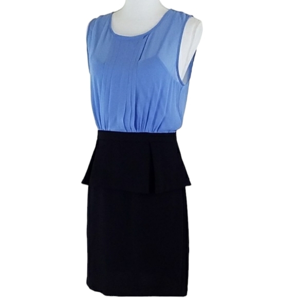 Max & Cleo~Sz 8~Black/Blue A-Line Career Dress NWT - Picture 1 of 7
